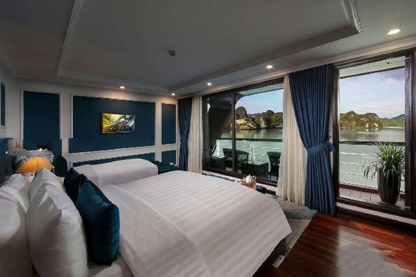 3 Day - Hanoi City Tour - Lan Ha Bay 5 Star Cruise & Balcony - Evening onboard: spring rolls, happy hour, and night squid fishing