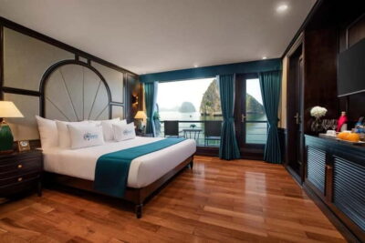3-Day Lan Ha Bay & Viet Hai 5★ Cruise + Free Hanoi Pickup - From Tuan Chau to your cabin: tender transfer, welcome drink, and the first meal