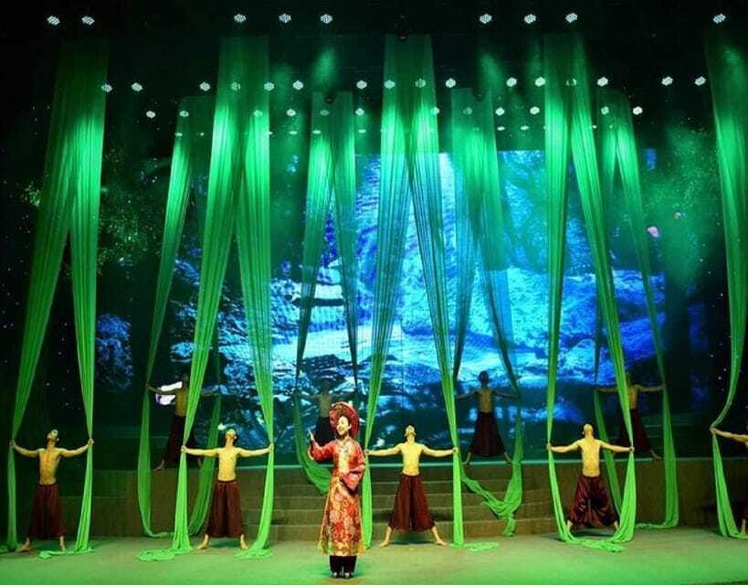 Charming Da Nang Show: Culture, History, Art Vietnamese Show - Ao Dai, Non La, and Lotus Symbols on Stage