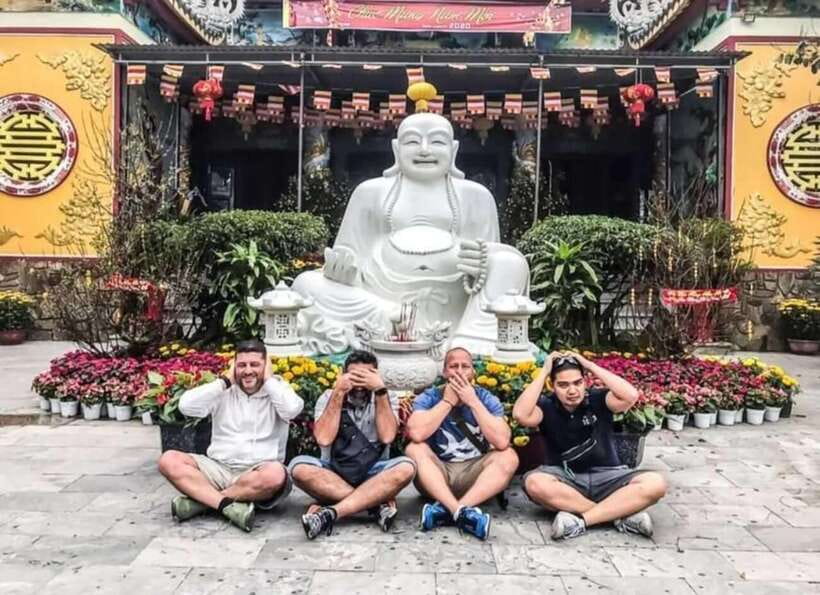 Da Nang: Bana Hills, Golden Bridge and Marble Mountains Trip - French Village, gardens, pagodas, and the show rhythm
