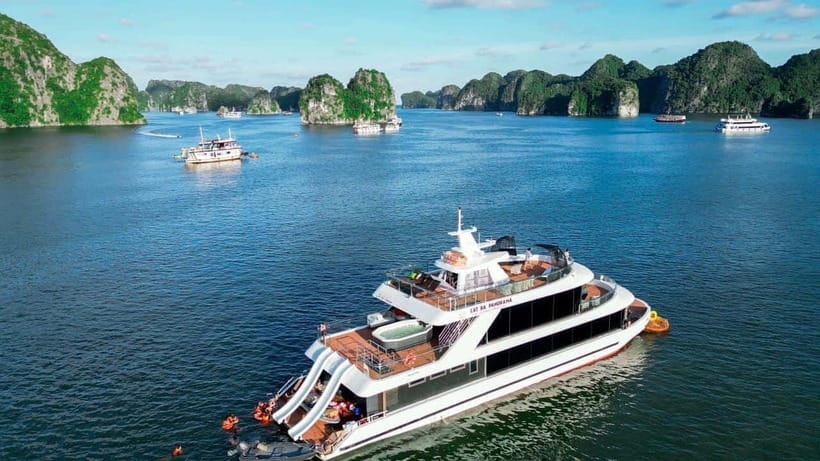 D'Charme Luxury Day Cruise Discover the Stunning Lan Ha Bay - Afternoon tea party and sunset party on the water