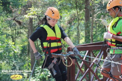 Extreme ZIPLINE 1500M & CANYONING in DA LAT - Canyoning Stations at Base Camp: From Dry Cliff to Water Sliding