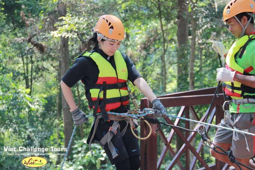 Extreme ZIPLINE 1500M & CANYONING in DA LAT - Canyoning Stations at Base Camp: From Dry Cliff to Water Sliding