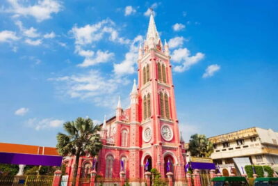 Free E-Sim Ho Chi Minh City: Pagodas and Coffee Corners Tour - Tan Dinh Church, the Pink Church: what to look for beyond the facade