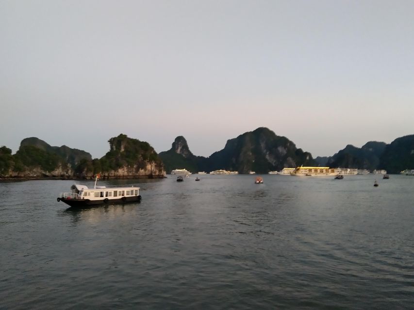 From Ha Noi - Fullday Trip Ha Long Bay - Luon Cave area: kayaking vs sampan, plus the monkey-chance