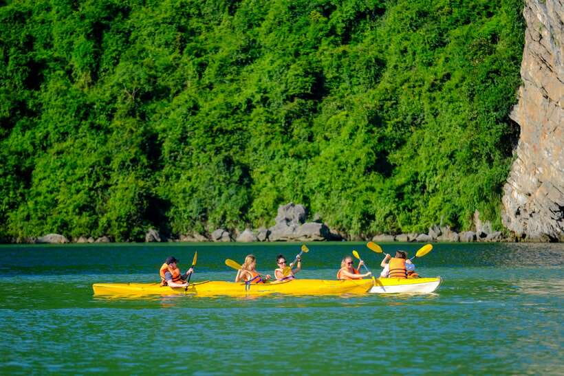 From Hanoi: 2-Day Halong Sapphire Cruise with Balcony Cabin - The 05:45 Wake-Up: Tai Chi and Dark & Bright Cave by Kayak or Row Boat