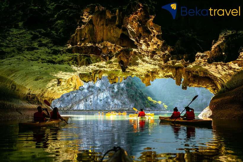 From Hanoi/Cat Ba: Lan Ha Bay Full-Day Boat Trip - Cruise views: limestone towers, Cai Beo fishing village, and karst shapes