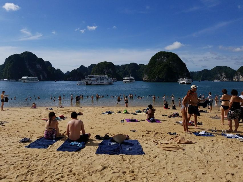 From Hanoi: Halong Bay Day Trip w/ Cave, Island & Kayak - Luon Cave Kayak or Bamboo Rowing: Quiet Water Time