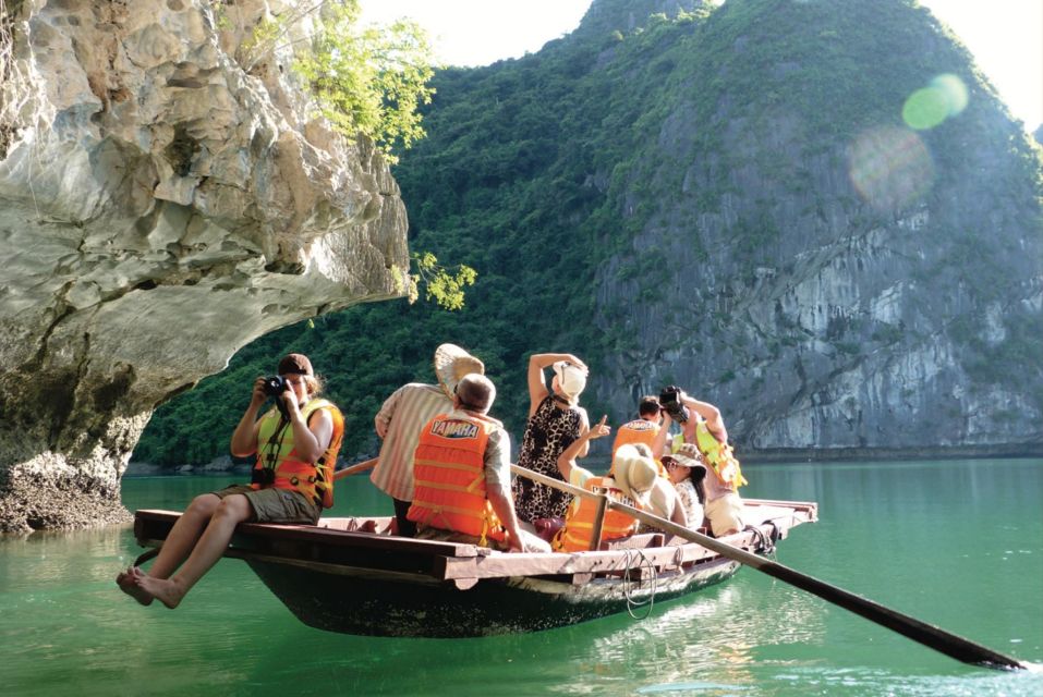 From Hanoi: Halong day trip, Route 2, 6hours, Small group - Luon Cave kayaking (or bamboo boat): The calm-water moment you’ll remember