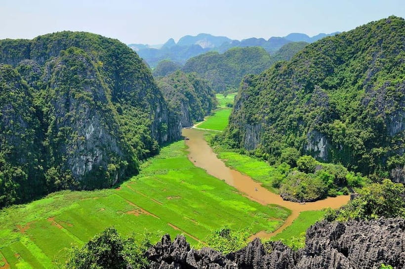 From Hanoi: Hoa Lu, Bai Dinh, Trang An, Tam Coc and Mua Cave - Lunch stop: a buffet that feeds you for stairs and sun