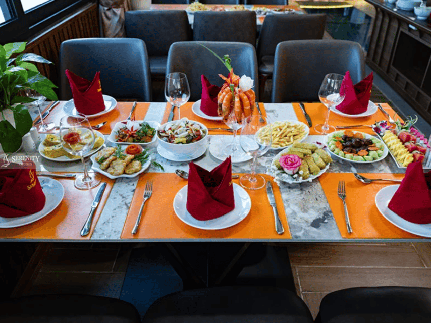 From Hanoi: Lan Ha Bay and Cat Ba Island Cruise with Lunch - Lunch onboard on the bay: good food, simple setup