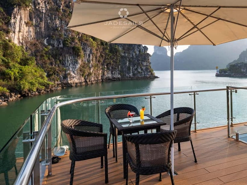 From Hanoi: Top-Rated Ha Long Bay Day Cruise with Jade Sails - Lan Ha Bay cruise schedule: caves, kayaking, swimming, and floating village time