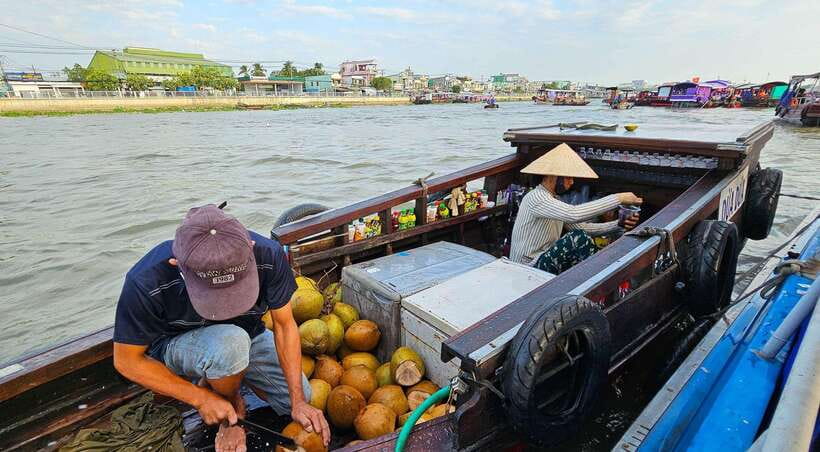 From HCM: Mekong Delta Can Tho Floating Market 2-Day Tour - My Khanh ecotourism village: fruit, flowers, and a house over 100 years