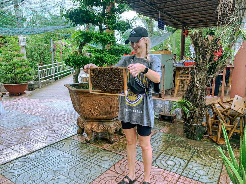 Mekong Delta 'Lesser-Known' My Tho & Ben Tre 1-Day Tour - The Mekong on three boats: big, rowing, and motor all in one day